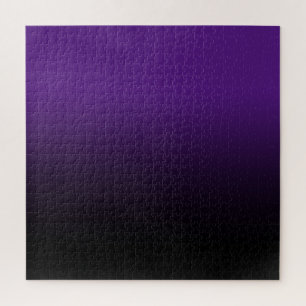 Royal Purple and Black Ombre Jigsaw Puzzle