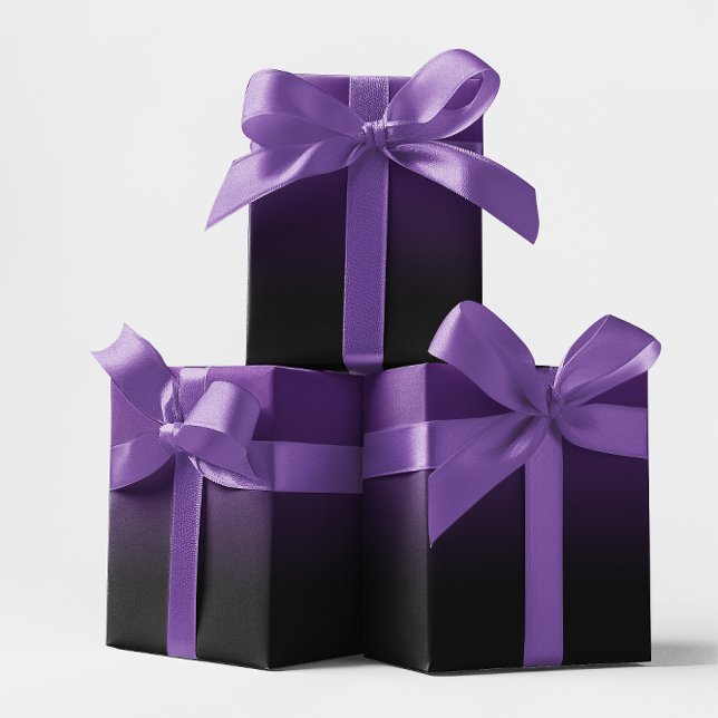 Royal Purple and Black Ombre Wrapping Paper (Royal Purple and Black Ombre Wrapping Paper)