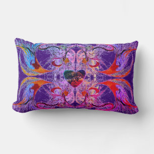 Royal Purple and Exuberant Lumbar Pillow