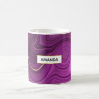 Royal Purple And Gold Agate Abstract