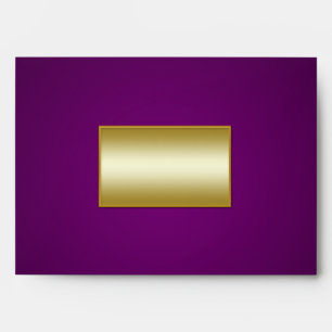 Royal Purple and Gold Envelope for Invite and Card