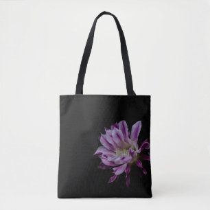 Royal Purple and White cactus bloom bloom Tote Bag