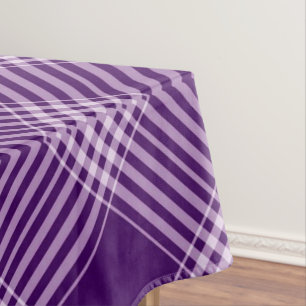 Royal Purple And White Plaid Tablecloth