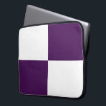 Royal Purple and White Rectangles Laptop Sleeve<br><div class="desc">Two royal purple rectangles and two white rectangles form a chequered pattern in this bold geometric design. The white background is transparent, so you can change it if you like. Just click the "Customize it!" button, then select a “Printed Background Colour” in the sidebar. When you're done, click "Add to...</div>
