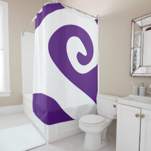Royal Purple and White Swirl Wave