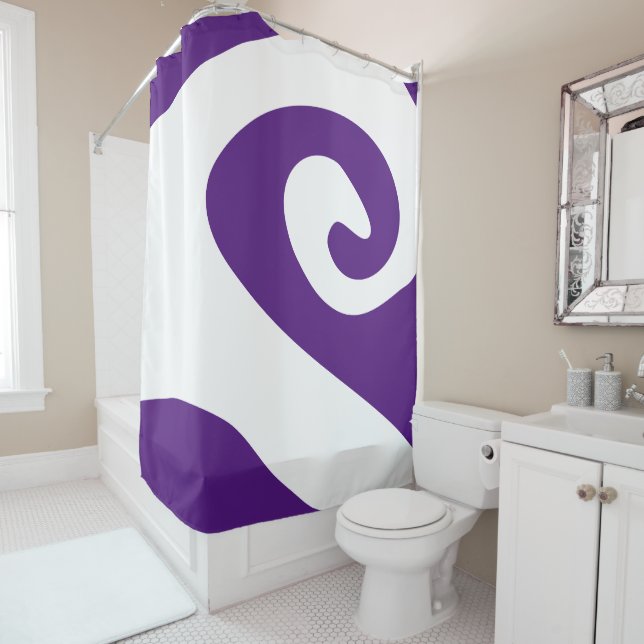 Royal Purple and White Swirl Wave (In Situ)