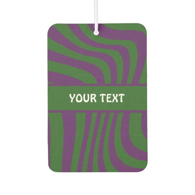 Royal Purple Colour with Custom Text Air Freshener (Front)