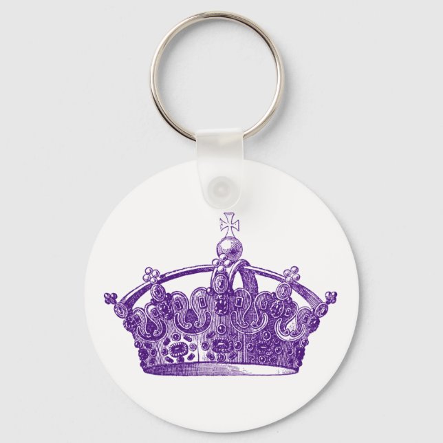 Royal Purple Crown Keychain (Front)