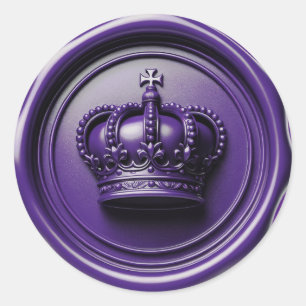Royal Purple Crown Wax Seal Birthday Wedding