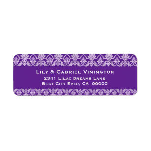 Royal Purple dentelle Mariage Damask P550