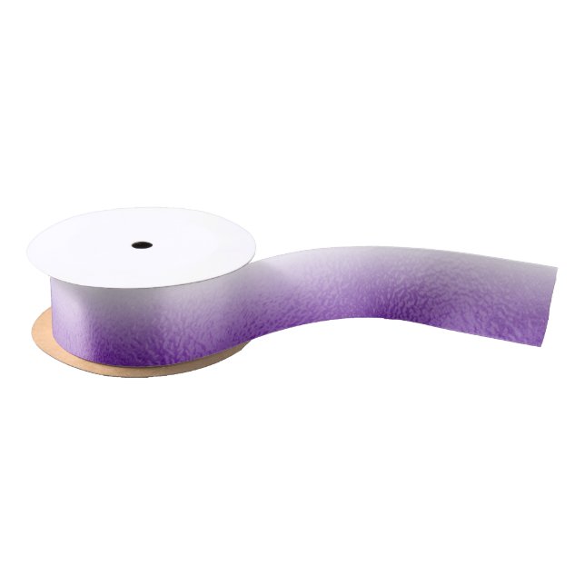 Royal Purple Faux Foil Ombre Satin Ribbon (Spool)