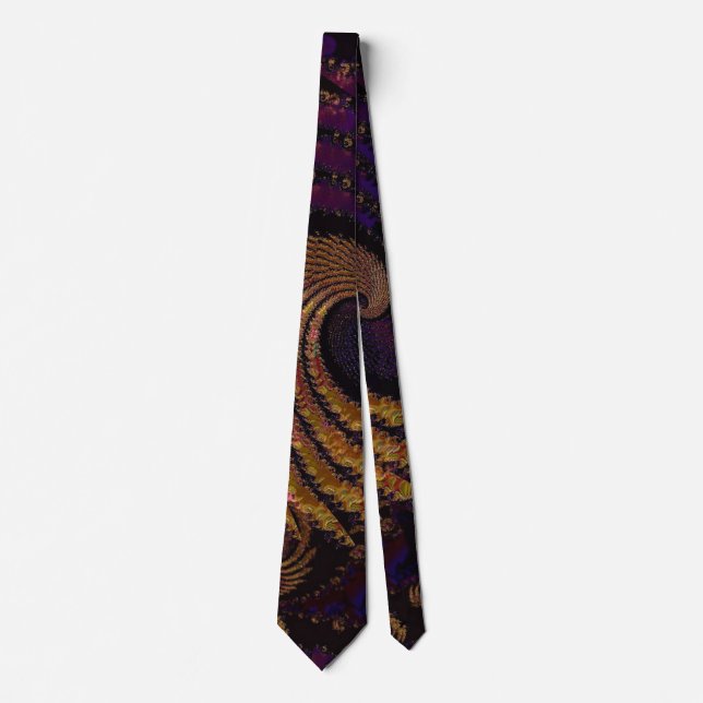 Royal Purple Fractal Design Tie (Front)