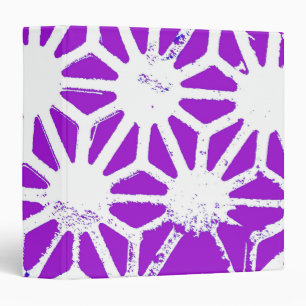 Royal purple geometric pattern binder