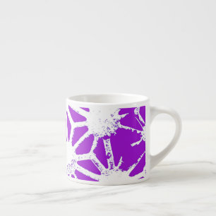 Royal purple geometric pattern espresso cup