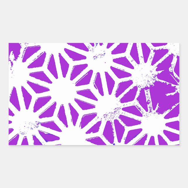 Royal purple geometric pattern sticker (Front)