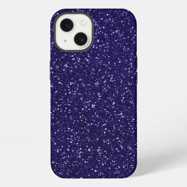Royal Purple Glitter Effect iPhone Case (Back)