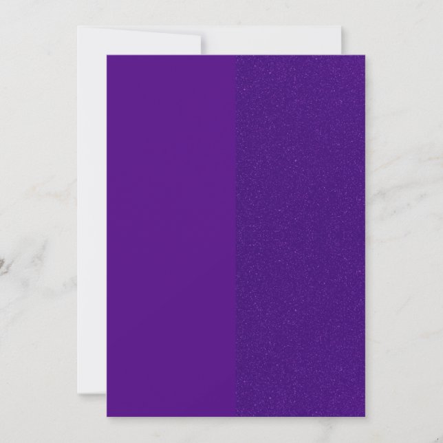 Royal Purple Glitter Flat Save The Date Card (Front)