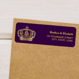 Royal Purple Gold Crown Wedding