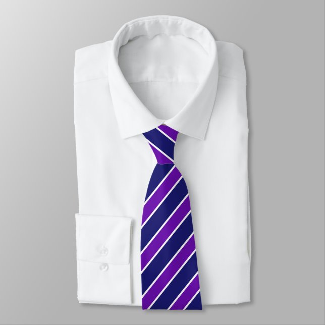 Royal Purple Midnight Blue Evening Tie (Tied)