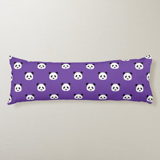 Royal Purple - Minimalist Panda Pattern Body Pillow (Front)
