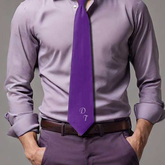 royal purple  - monogrammed tie (Creator Uploaded)