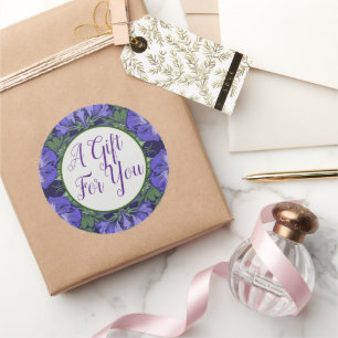 Royal Purple Pansy Victorian Stickers