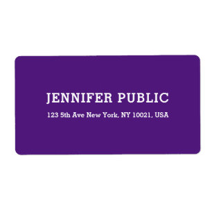 Royal Purple Personalized Modern Simple Design