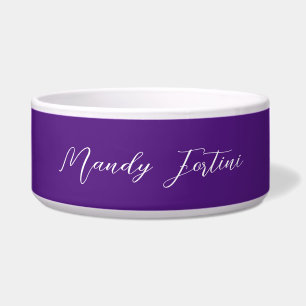 Royal Purple Plain Elegant Minimalist Calligraphy