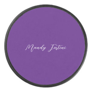 Royal Purple Plain Élégante Calligraphie minimalis
