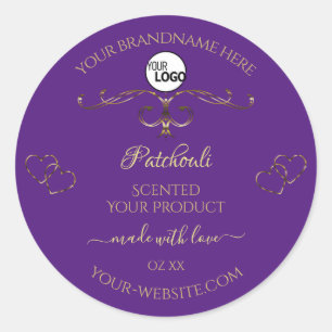 Royal Purple Product Labels Ornate Hearts Add Logo