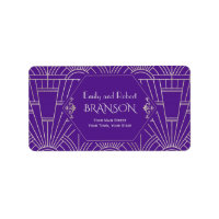 Royal Purple Silver Great Gatsby 1920s Wedding