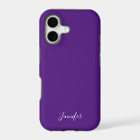 Royal Purple Solid Colour Custom Monogram