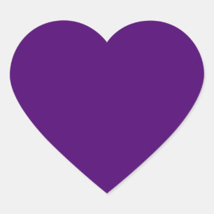 Royal purple (solid colour) heart sticker