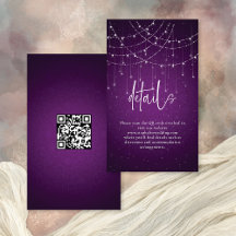 Royal Purple String Lights Wedding