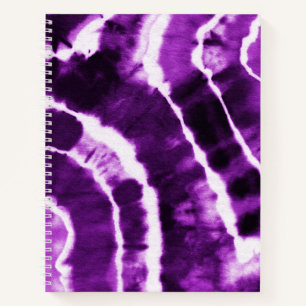Royal Purple Violet Cool Boho Tie Dye Watercolor Notebook
