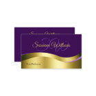 Royal Purple Wavy Gold Decor with Initials Elegant