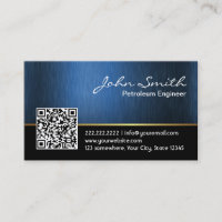 Royal QR code Petroleum Engineer Business Card