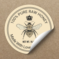 Royal Queen Bee Apiary Beekeeper Beehive Honey Jar