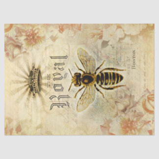 Royal Queen Bee Ephemera Decoupage Tissue Paper