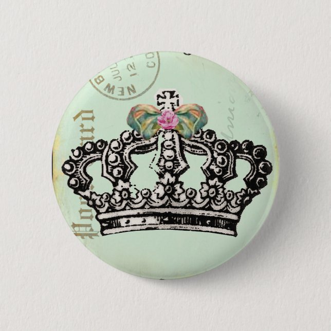 RoYaL QUeeN CRoWN 2 Inch Round Button (Front)