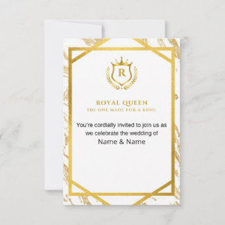 Royal Queen Made for A King Wedding Invitations