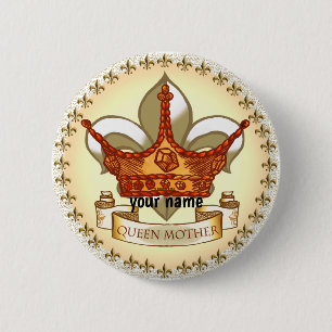 Royal Queen Mother pin button