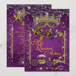 Royal Quinceañera and Sweet 16 Party Invitations