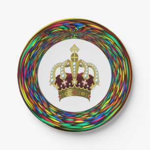 Royal Rainbow Coloured Plate