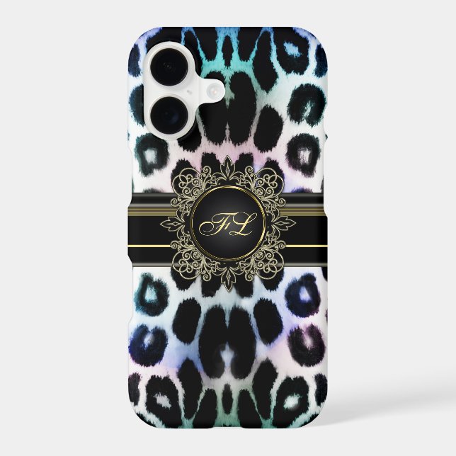 Royal Rainbow Leopard Personalized iPhone X Case (Back)