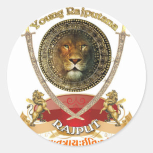 ROYAL RAJPUT RAJASTHAN CLASSIC ROUND STICKER