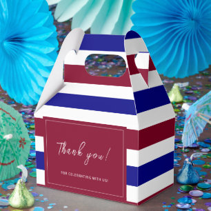 Royal Red and Blue Wedding Theme Favor Box