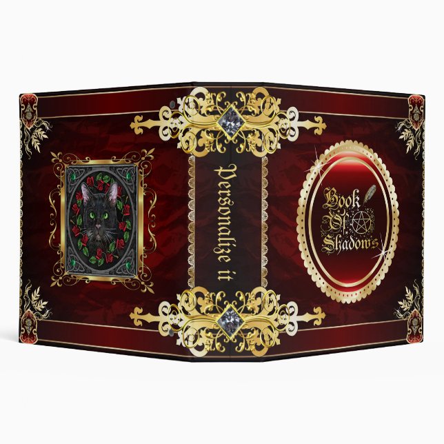 Royal Red Medieval Witchcraft Book Of Shadows Binder (Background)