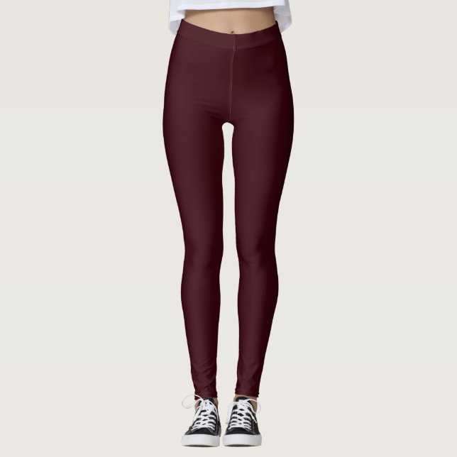 Royal Red Wine Leggings (Front)
