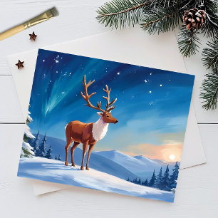 Royal Reindeer   Happy Holidays Merry Christmas  Holiday Card